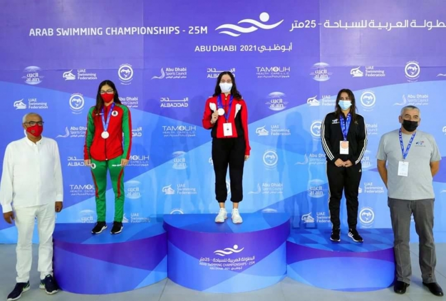 7 ميداليات للأردن بأول أيام البطولة العربية للسباحة