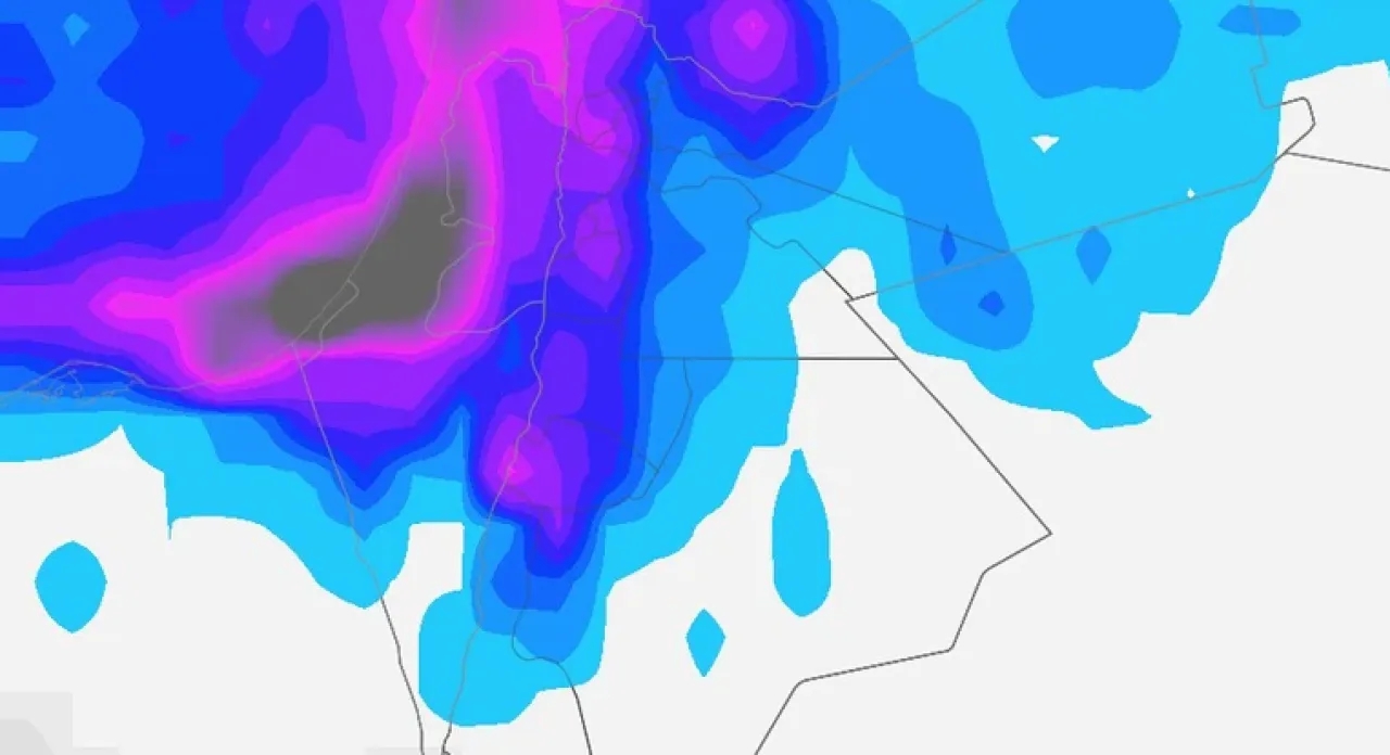 طقس العرب: المنخفض القادم على الأردن من الدرجة الثانية