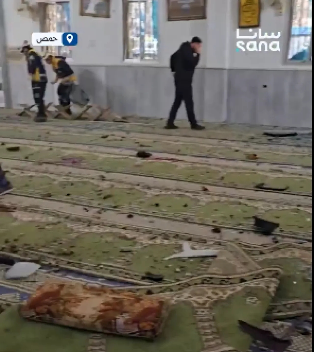 ارتفاع حصيلة انفجار مسجد في حمص إلى 5 قتلى و21 مصابًا