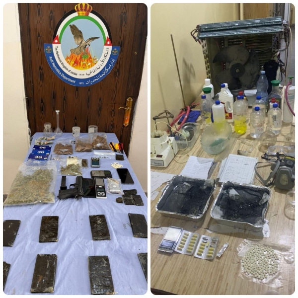 إدارة مكافحة المخدرات تُنفّذ حملات أمنيّة واسعة ومداهمات لتجّار ومهربين ومروجين تلقي القبض خلالها على 39 شخصاً خلال تعاملها مع 13 حملة ومداهمة وقضية نوعية