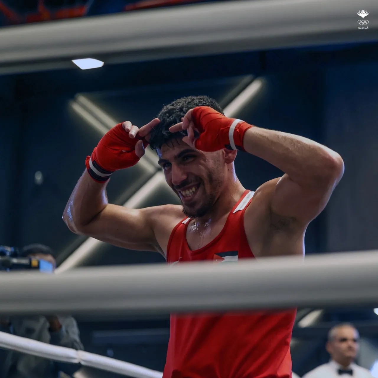 زياد عشيش يفوز في نزاله الأول ببطولة آسيا للملاكمة للنخبة